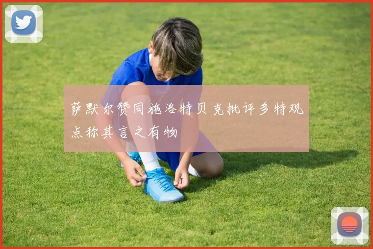萨默尔赞同施洛特贝克批评多特观点称其言之有物